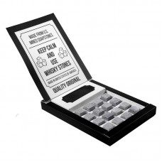 Камни для виски 16 шт. + мешочек в подарочной упаковке Whiskey stones Original Big из стеатита Серые