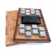 Камни для виски в подарочной упаковке Whiskey stones Original Wood 16шт из стеатита + мешочек Серые