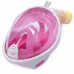 Универсальная маска (размер S/M) для плавания снорклинга Easy BREATH (S/M) Розовая Полнолицевая с креплением для камеры Original Pink 8831