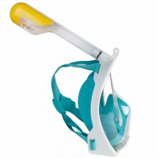 Полнолицевая панорамная маска для плавания снорклинга GTM FREE BREATH (L/XL) Бирюзовая с креплением для камеры Green 9931