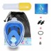 Полнолицевая панорамная маска для плавания UTM Easybreath (L/XL) Голубая с креплением для камеры 9931
