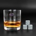 Камни для виски Whiskey stones Original в подарочной деревянной упаковке 12 шт. из стеатита + 2 бокала Bohemia Barline + щипцы с инструкцией Серые