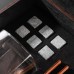 Камни для виски Whiskey stones Original в подарочной деревянной упаковке 6 шт. из стеатита + бокал Luminarc Sterling + щипцы с инструкцией Серые