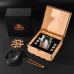Камни для виски Whiskey stones Original в подарочной деревянной упаковке 6 шт. из стеатита + бокал Luminarc Sterling + щипцы с инструкцией Серые
