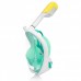 Полнолицевая панорамная маска для плавания FREE BREATH (S/M) M2068G Green с креплением для камеры