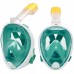 Полнолицевая панорамная маска для плавания FREE BREATH (S/M) M2068G Green с креплением для камеры