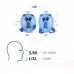 Полнолицевая панорамная маска для плавания Easybreath (L/XL) А005521 Голубая с креплением для камеры