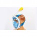 Полнолицевая панорамная маска для плавания Easybreath (L/XL) А005521 Голубая с креплением для камеры
