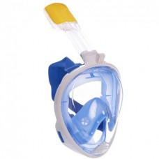 Маска для снорклинга с дыханием через нос Zelart Swim One 2068 White-Blue размер L/XL