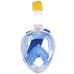 Маска для снорклинга с дыханием через нос Zelart Swim One 2068 White-Blue размер L/XL