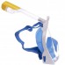 Маска для снорклинга с дыханием через нос Zelart Swim One 2068 White-Blue размер L/XL