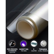 Бронепленка на окна 115 мкм Vela 2.0 Pro 152см.х70см. Антивандальная Ударопрочная Защитная Бронированная Архитектурная пленка на окна против Осколков 
